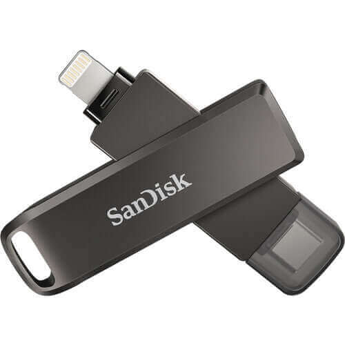 SanDisk 128GB & 256GB iXpand Flash Drive Luxe Bundle - 2-in-1 for iPhone & USB-C Devices