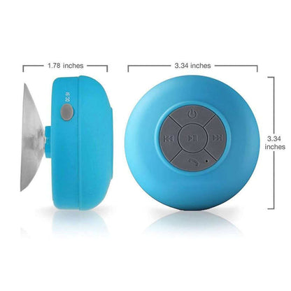 Mobax Mini Portable Large Suction Cup Bluetooth Speaker Stereo Music Outdoor - Black, Blue, Green, Red, White, Yellow