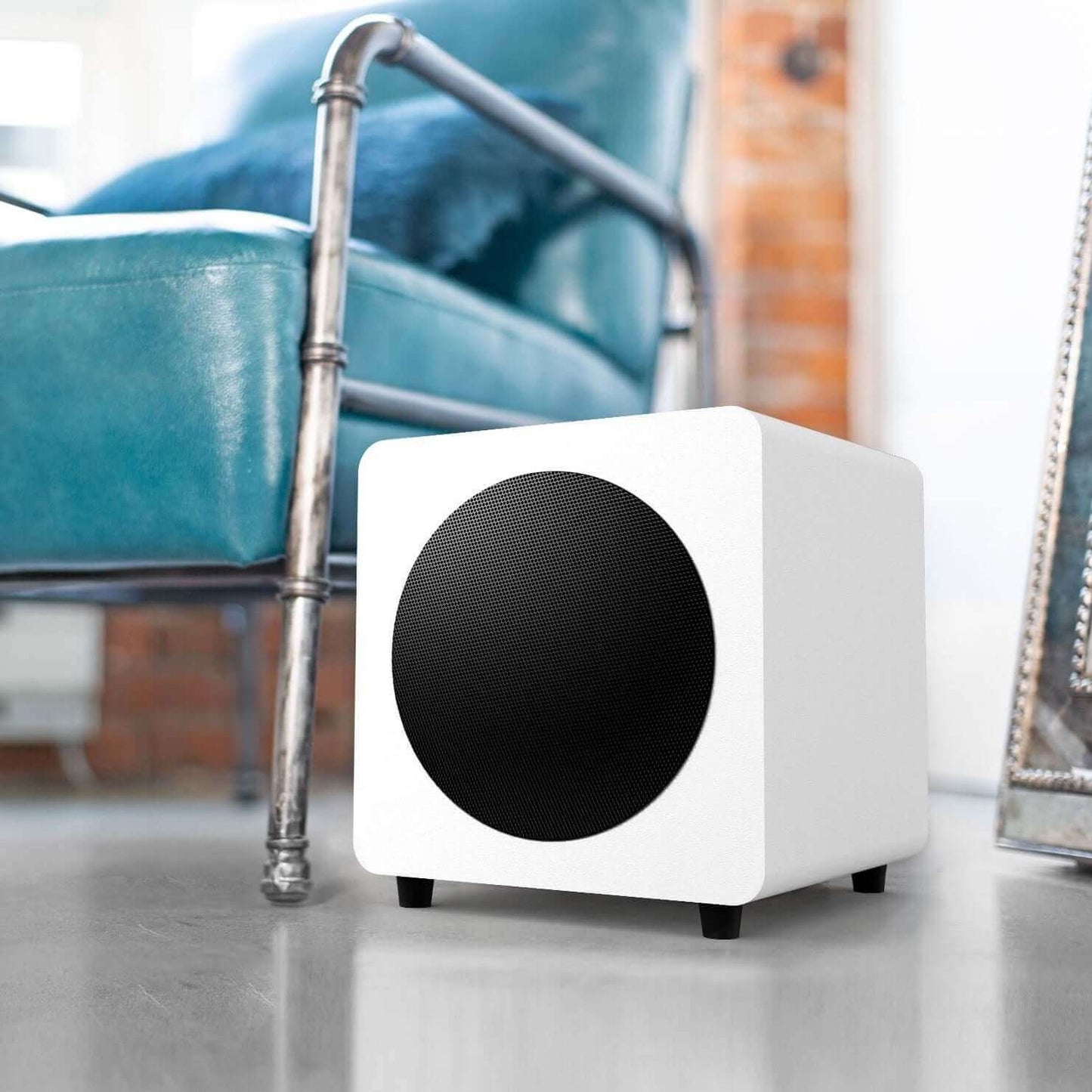 Kanto SUB8 300W 8" Sealed Powered Subwoofer, Matte Black & Matte White