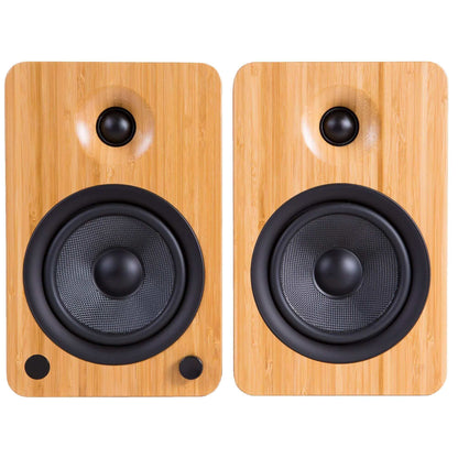 Kanto YU4 140W Powered Bookshelf Speakers Pair - Walnut/Bamboo/Matte Black/Matte White