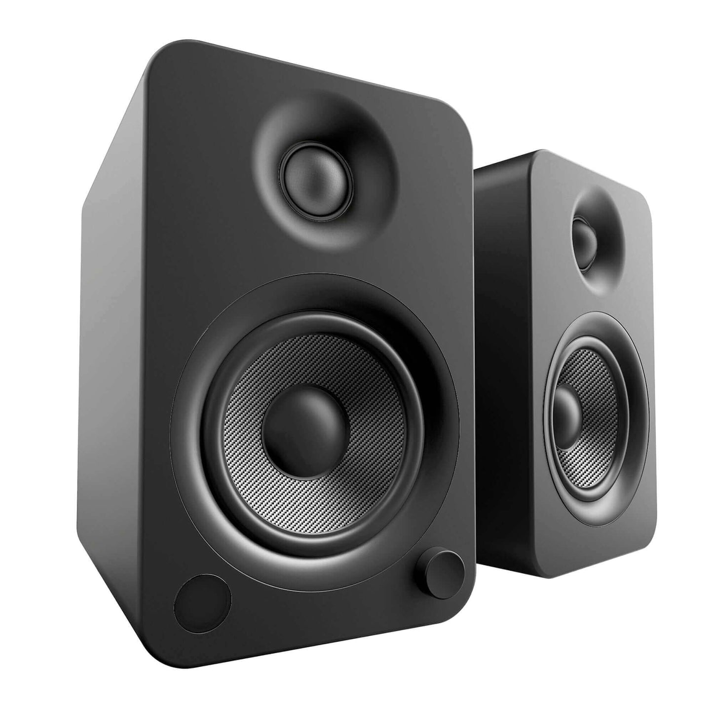 Kanto YU4 140W Powered Bookshelf Speakers Pair - Walnut/Bamboo/Matte Black/Matte White