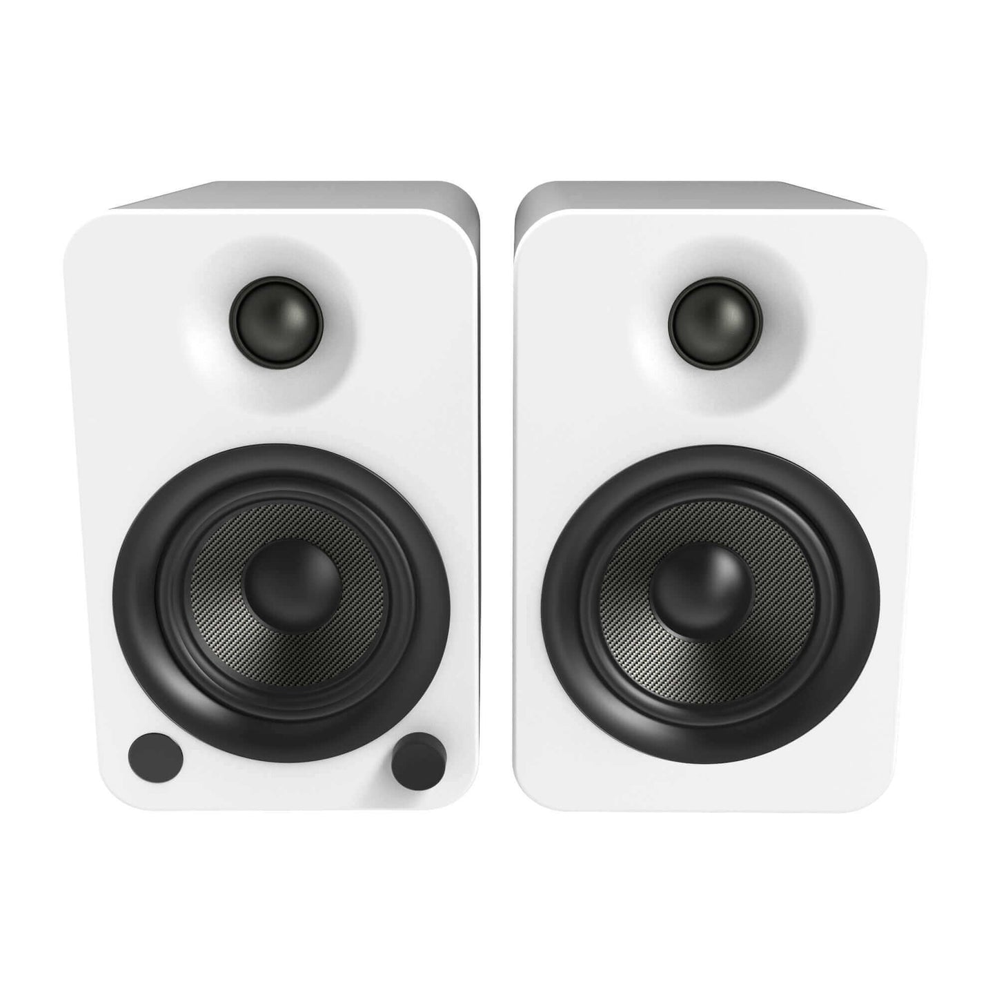 Kanto YU4 140W Powered Bookshelf Speakers Pair - Walnut/Bamboo/Matte Black/Matte White