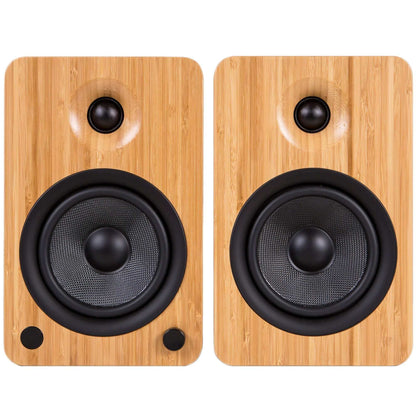 Kanto YU6 200W Powered Bookshelf Speakers - Pair - Bamboo/Matte Black/Walnut