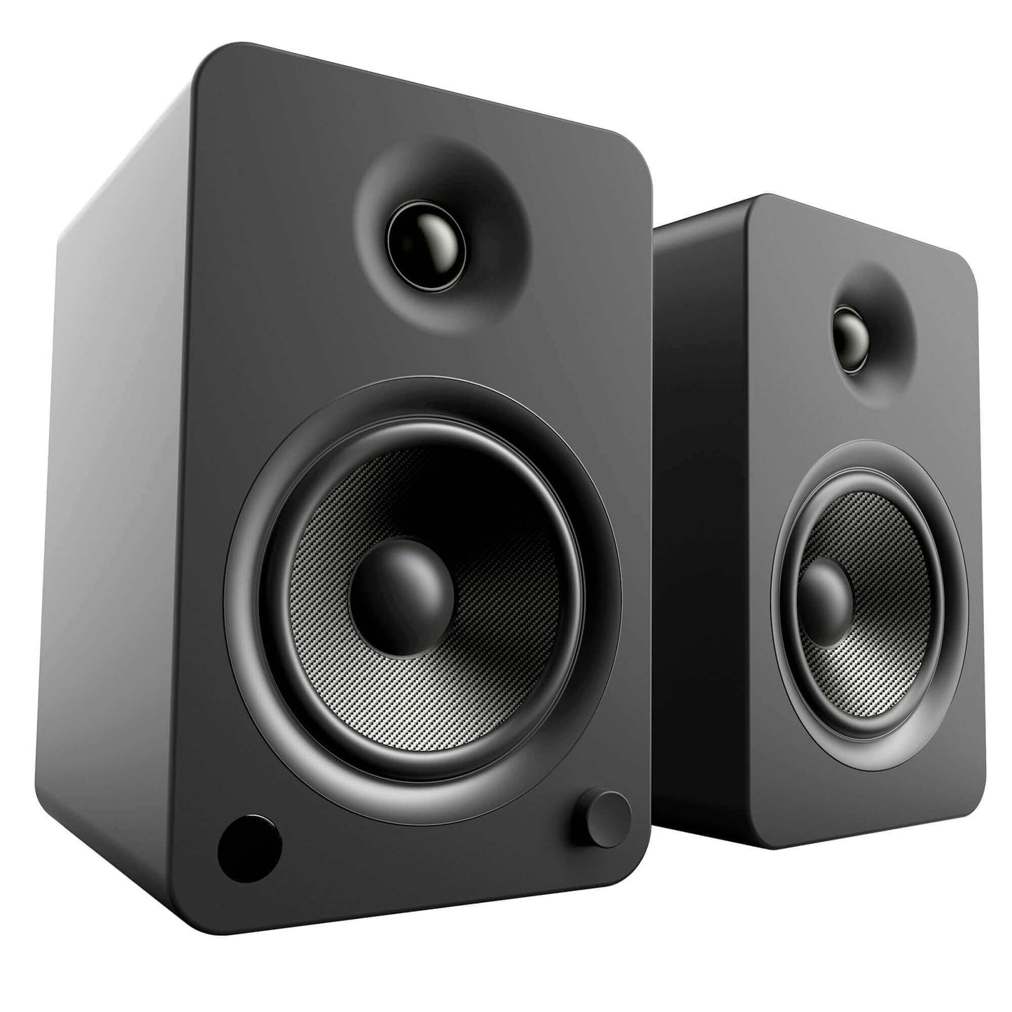 Kanto YU6 200W Powered Bookshelf Speakers - Pair - Bamboo/Matte Black/Walnut