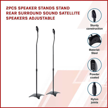 Satellite Speakers Stands Adjustable x 2