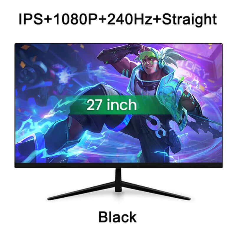 27 Inch 1080P 240Hz Desktop Monitor 1920*1080 100%SRGB 1MS Freesync Game Computer Display IPS VA Curved Straight Screen HDMI/DP