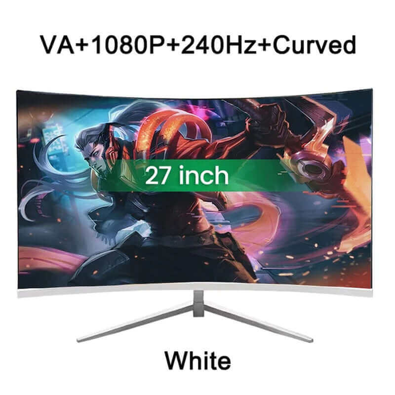 27 Inch 1080P 240Hz Desktop Monitor 1920*1080 100%SRGB 1MS Freesync Game Computer Display IPS VA Curved Straight Screen HDMI/DP