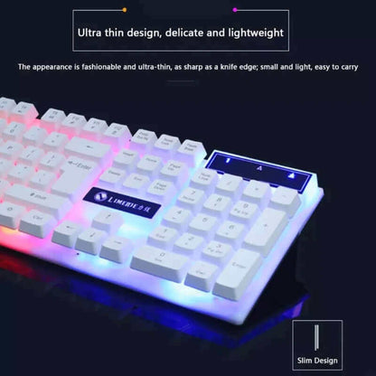 USB Wired 104 Keys RGB Backlight Ergonomic Gaming Mouse Keyboard Set