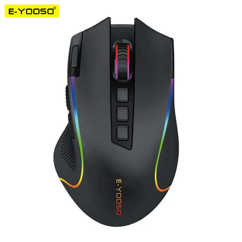 X-11 RGB USB 2.4G Wireless Gaming Mouse 4000 DPI 9 Buttons Programmable Ergonomic for Gamer Mice Laptop PC Computer