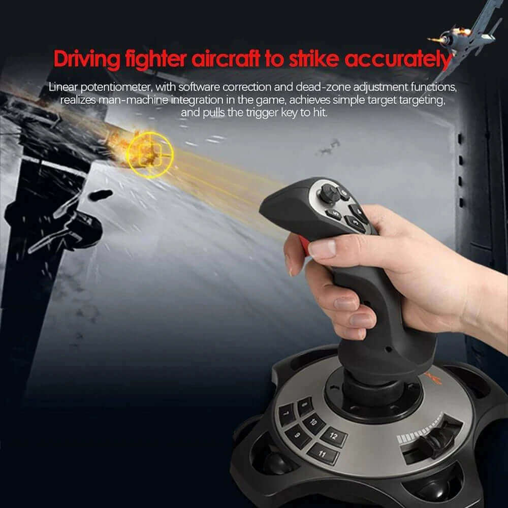 -2113 Pro Joystick Flight Simulator Gamepad Controller PC Flight Simulation Cockpit Stick for Pc/Desktop Game Accessories