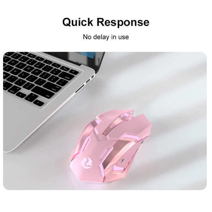 Gaming Mouse Rechargeable 2.4Gwireless Bluetooth Mouse Mute Ergonomic Mouse for Computer Laptop LED Backlit Mice for IOS Android