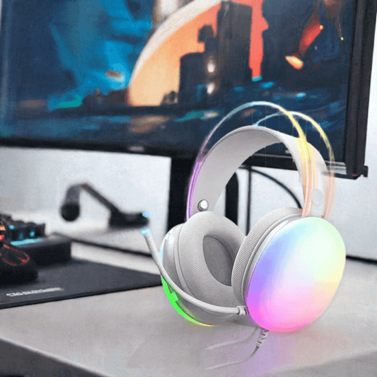 2024 New Headset Full RGB PC Gaming Headphones with RGB Lights for GAMMER KOL